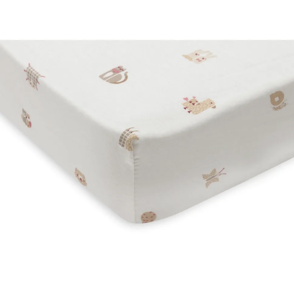 Drap housse 60x120 cm jersey animal friends