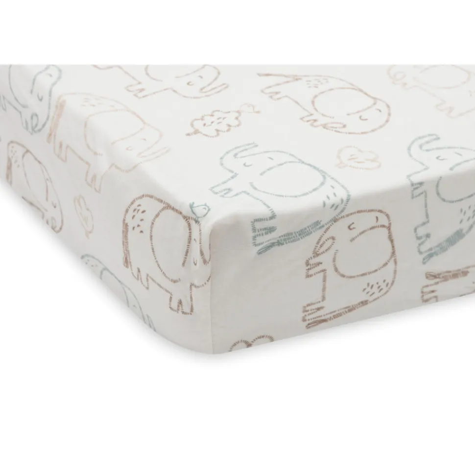 Drap housse 70x140 cm jersey elephant tales