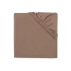 Drap housse 60x120 cm jersey milky coffee