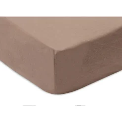 Drap housse 75 x 95 cm jersey pour tapis de parc milky coffee
