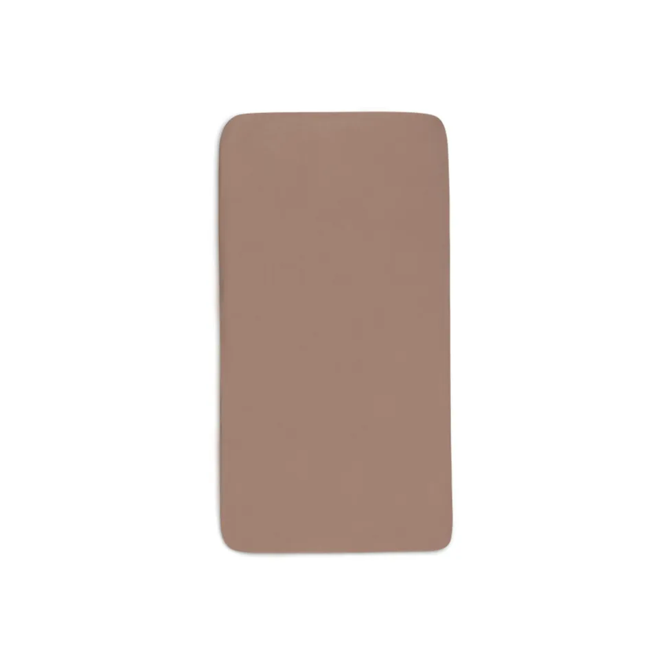 Drap housse 75 x 95 cm jersey pour tapis de parc milky coffee