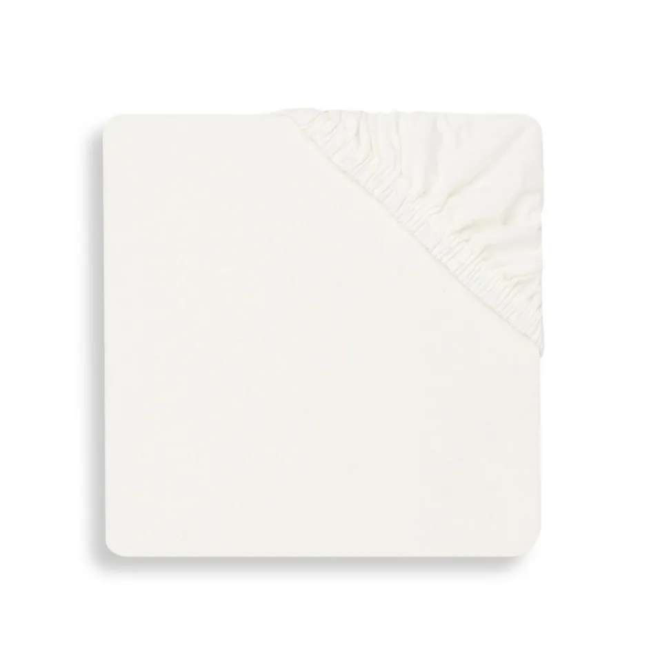 Drap housse 75 x 95 cm jersey pour tapis de parc ivoire