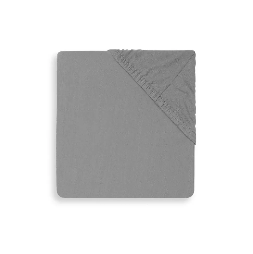 Drap housse 75 x 95 cm jersey pour tapis de parc storm grey