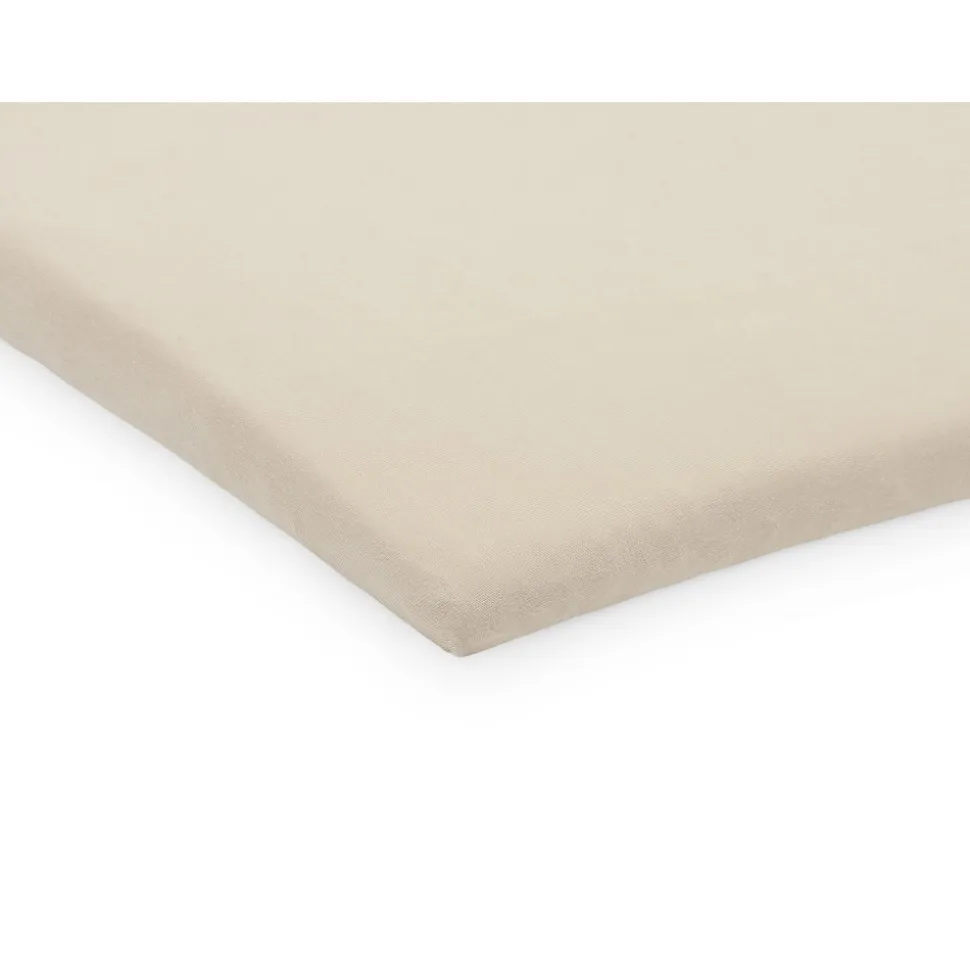 Drap housse 75 x 95 cm jersey pour tapis de parc nougat