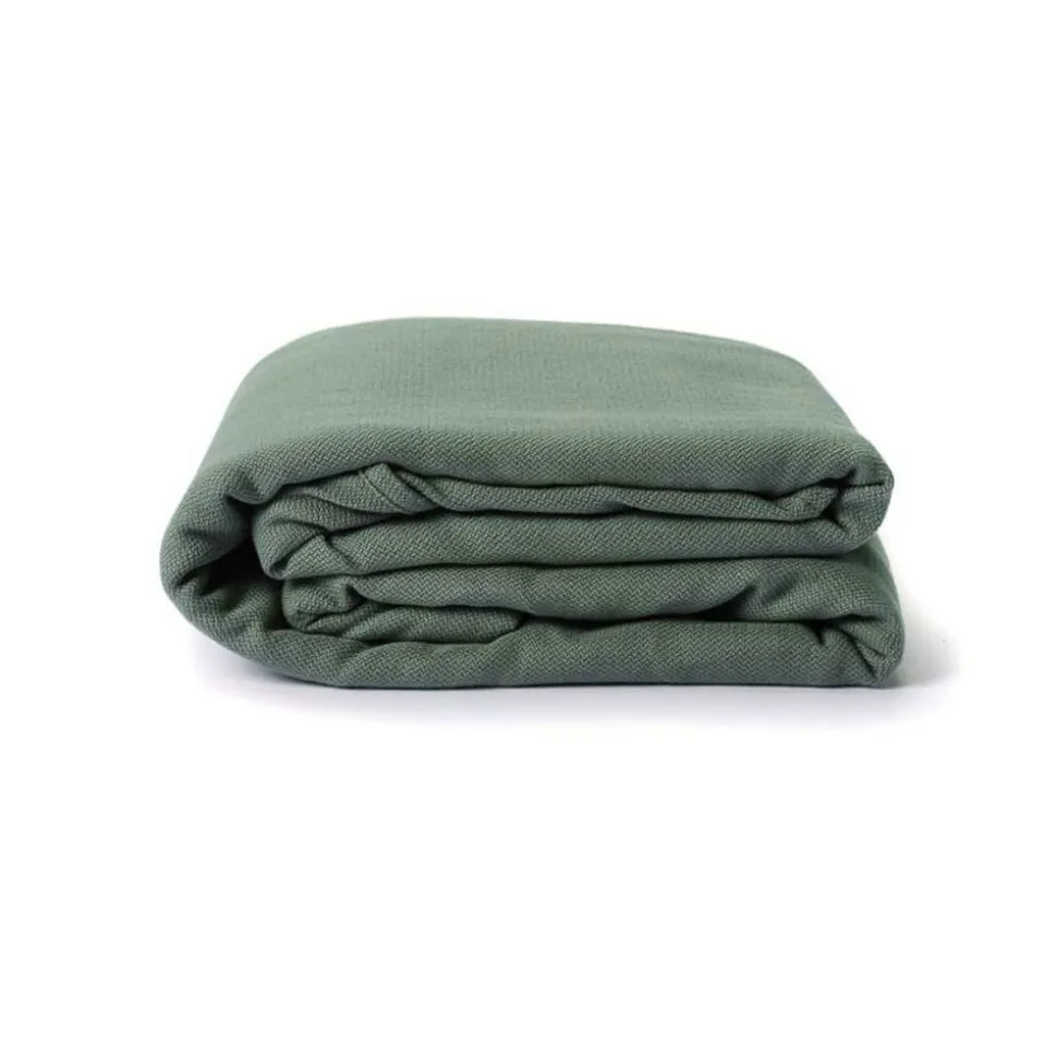 Echarpe de portage tissée vert eucalyptus