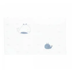 Edredon bébé 60x120cm blue baleine