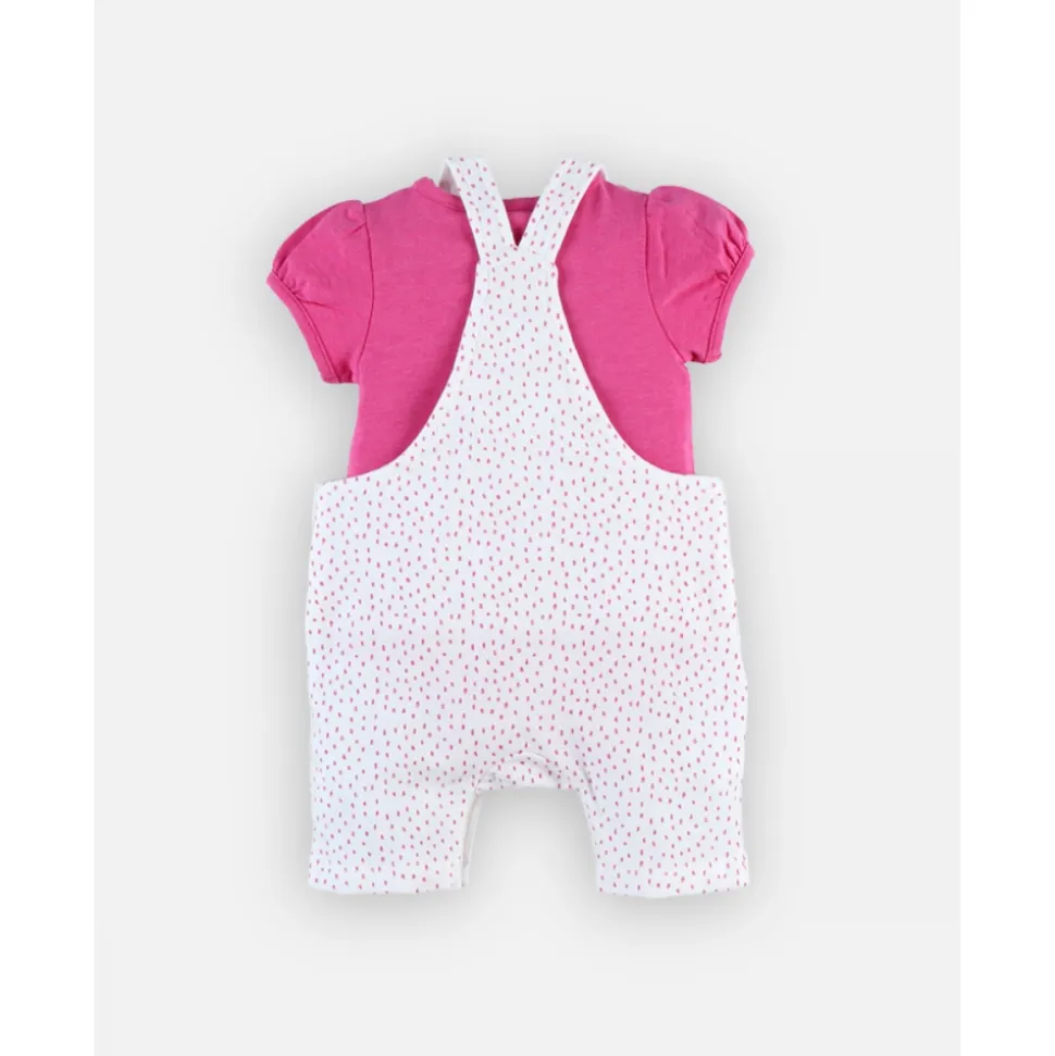 Ensemble bébé body et salopette arc en ciel 1 mois
