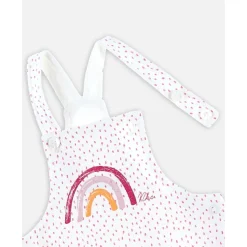 Ensemble bébé body et salopette arc en ciel 1 mois