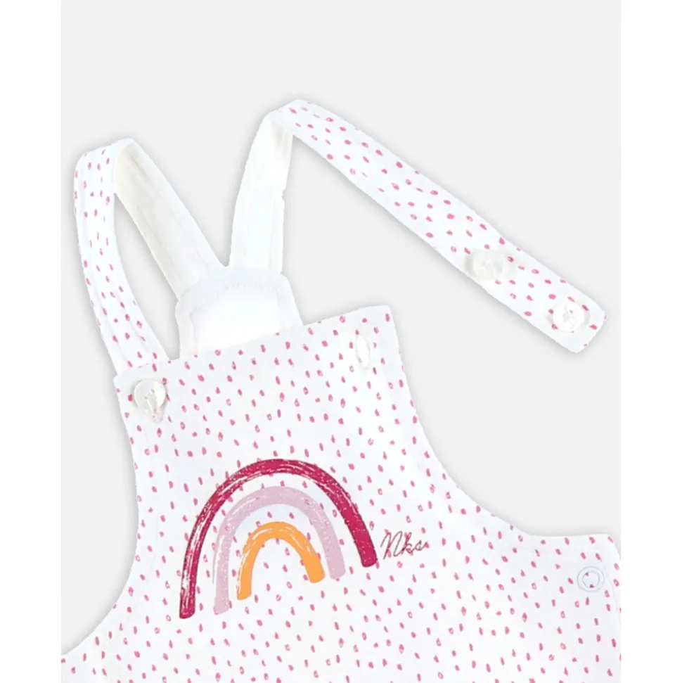 Ensemble bébé body et salopette arc en ciel 1 mois