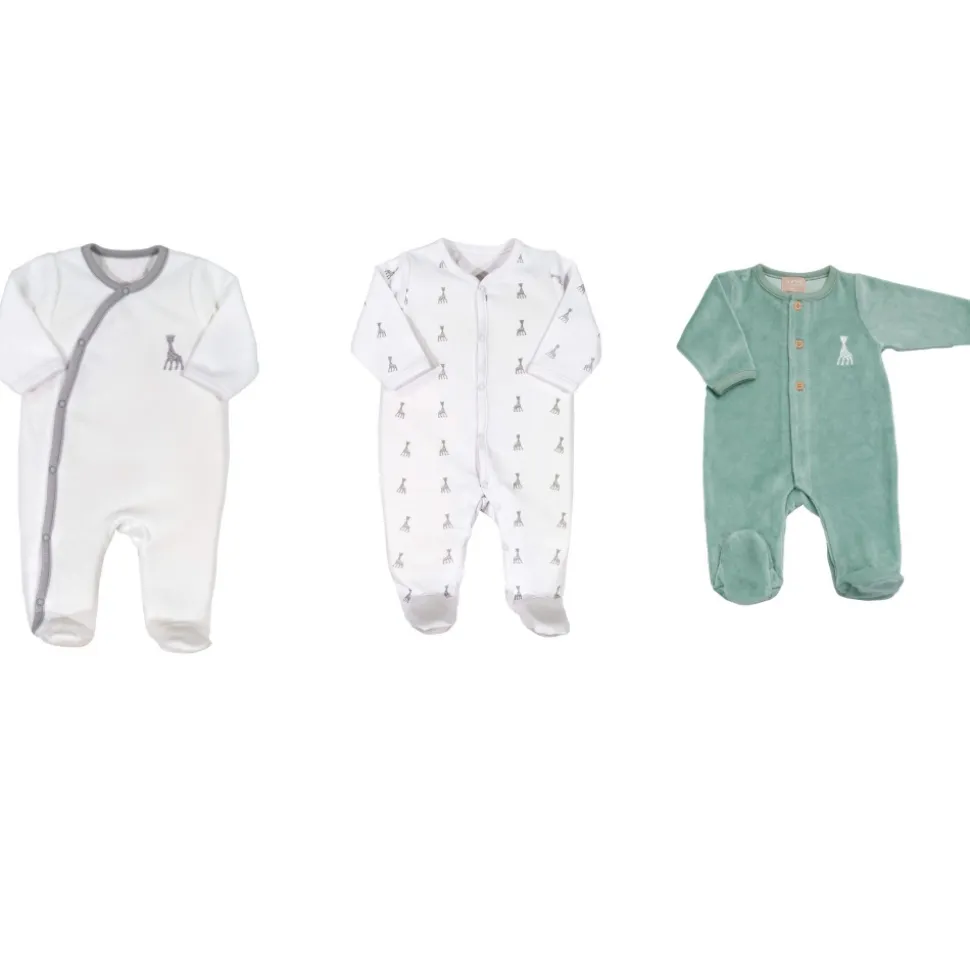 Ensemble de naissance 3 pyjamas 3 mois sophie la girafe