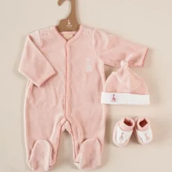 Ensemble de naissance sophie la girafe - rose poudrée