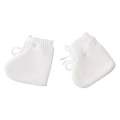 Ensemble naissance bébé brassière, bonnet et chaussons - blanc