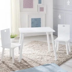 Ensemble table et chaises enfant blanc