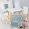 Ensemble table et chaises enfant blanc laqué