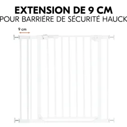 Extension pour barrière de sécurité 9 cm white
