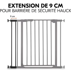 Extension pour barrière de sécurité 9 cm black