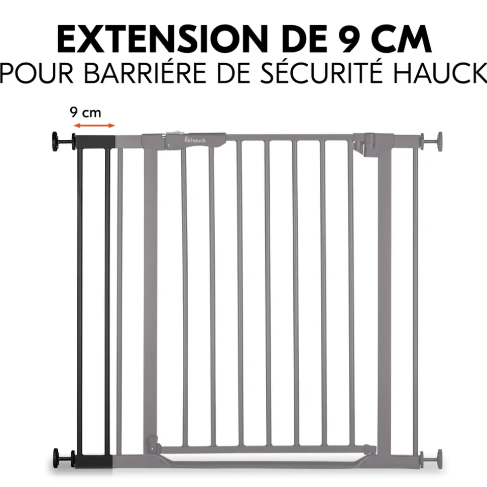 Extension pour barrière de sécurité 9 cm black