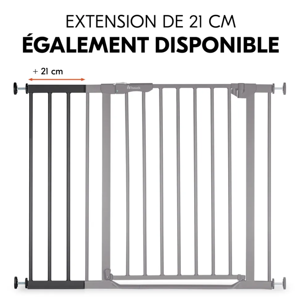 Extension pour barrière de sécurité 9 cm black