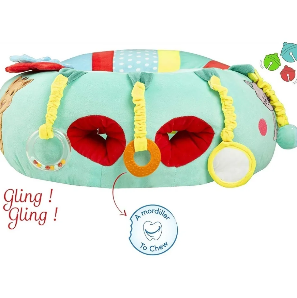Fauteuil baby seat & play sophie la girafe vert et rouge