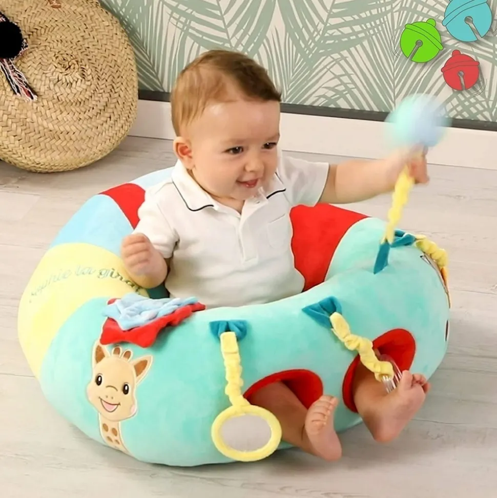 Fauteuil baby seat & play sophie la girafe vert et rouge