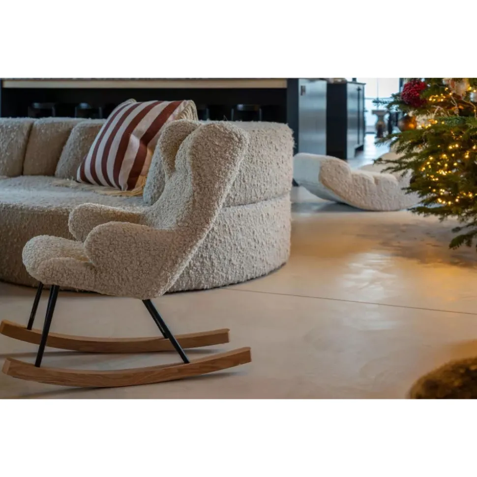Fauteuil à bascule enfant luxe teddy bouclettes