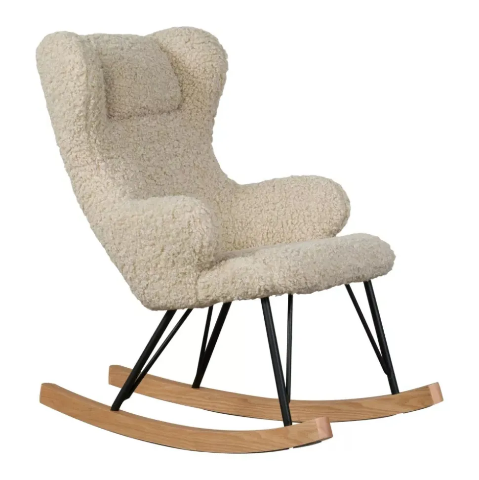 Fauteuil à bascule enfant luxe teddy bouclettes
