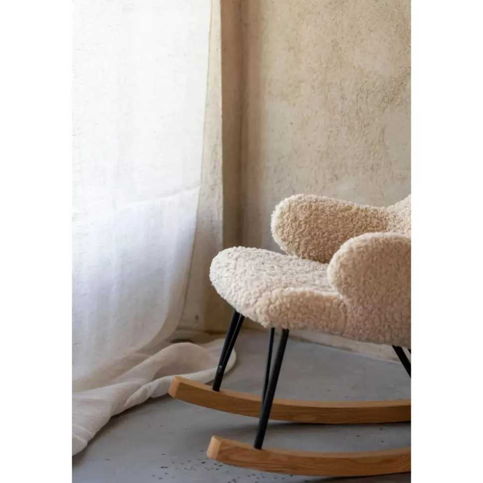 Fauteuil à bascule enfant luxe teddy bouclettes