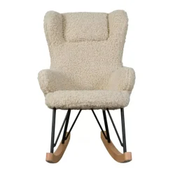 Fauteuil à bascule enfant luxe teddy bouclettes