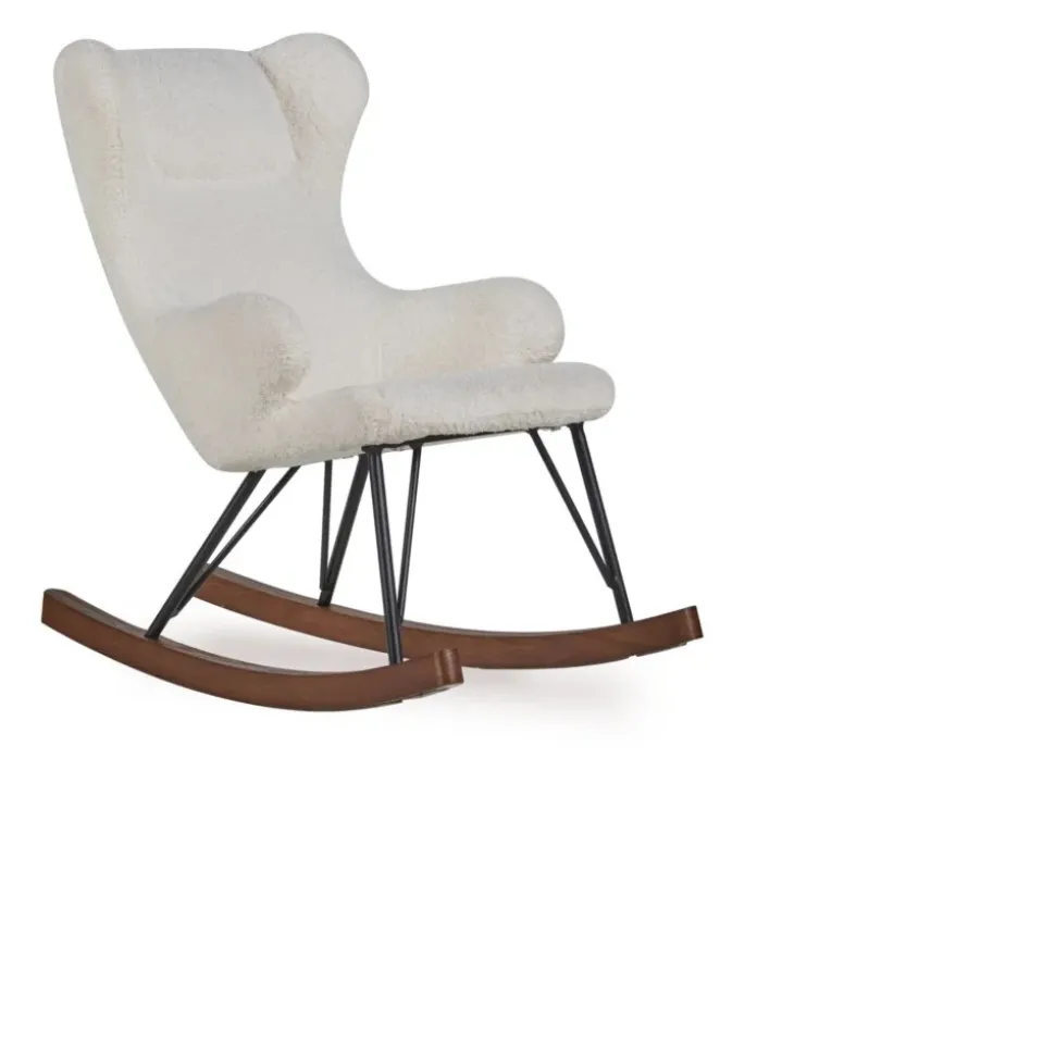 Fauteuil à bascule enfant luxe crème