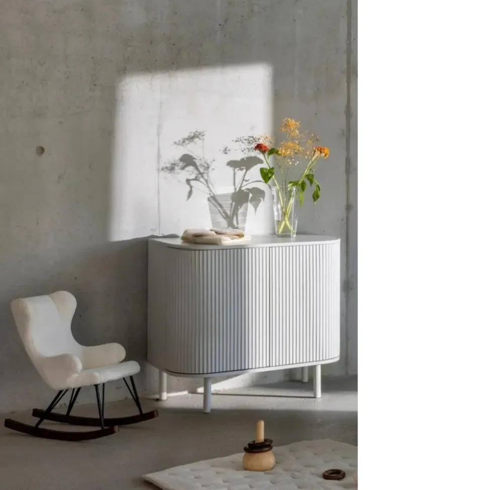 Fauteuil à bascule enfant luxe crème