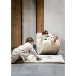 Fauteuil à bascule enfant teddy bouclettes