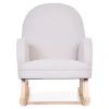 Fauteuil à bascule en lin beige