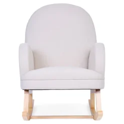 Fauteuil à bascule en lin beige