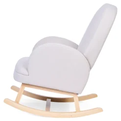 Fauteuil à bascule en lin beige