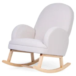 Fauteuil à bascule en lin beige