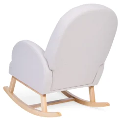 Fauteuil à bascule en lin beige