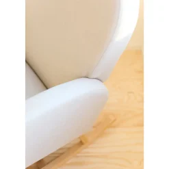 Fauteuil à bascule en lin beige