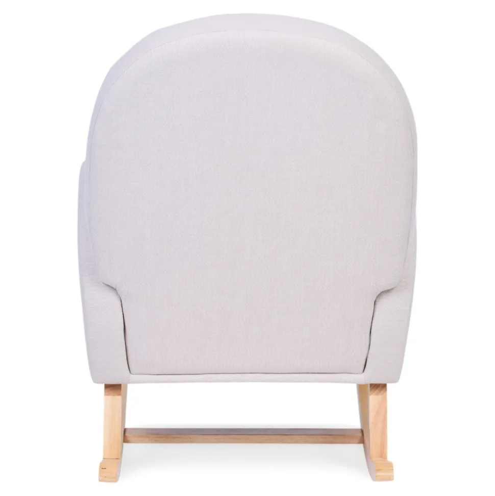 Fauteuil à bascule en lin beige