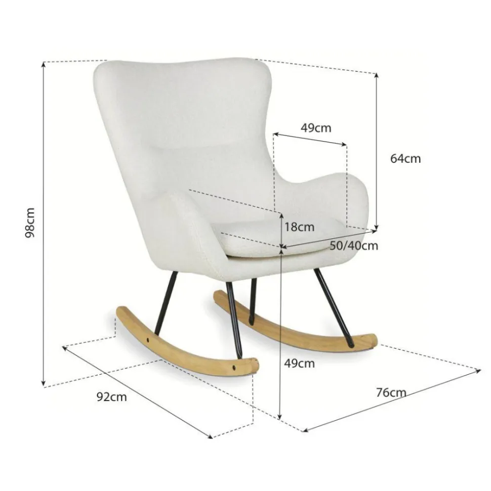 Fauteuil d'allaitement basic bouclette beige