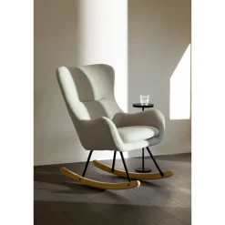 Fauteuil d'allaitement basic bouclette beige