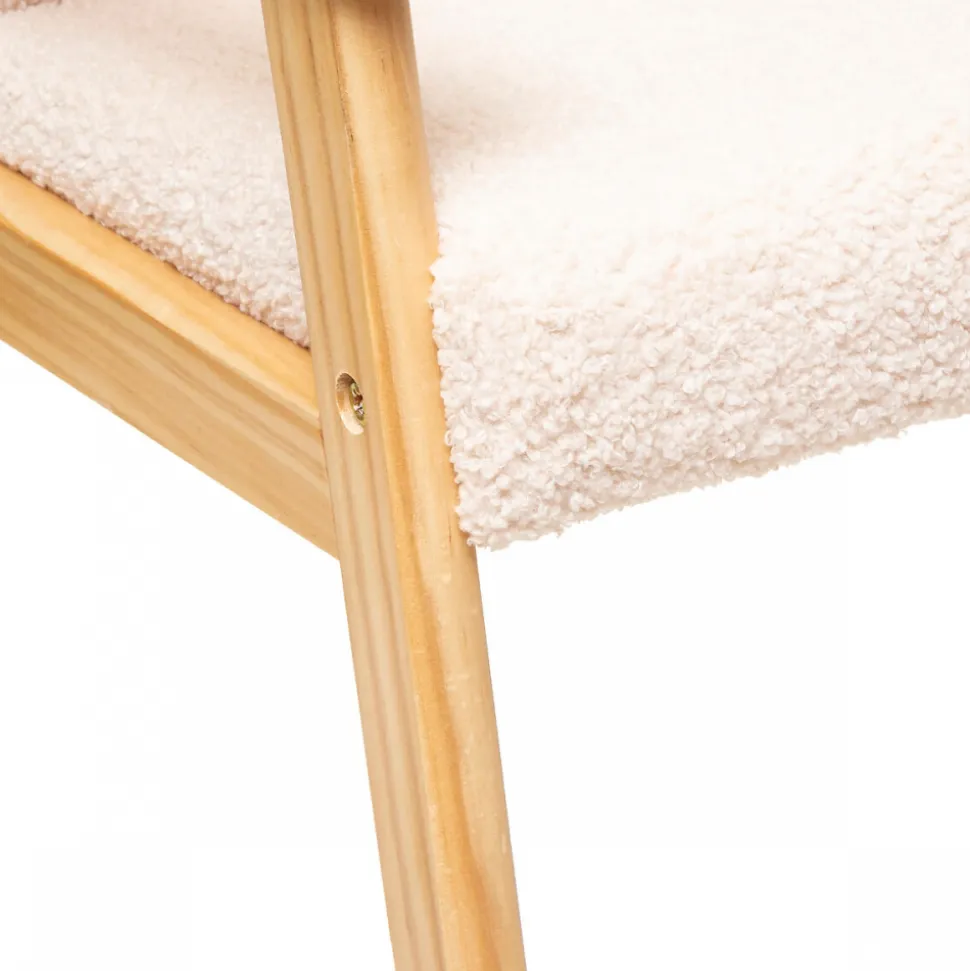 Fauteuil enfant basile bouclette écru