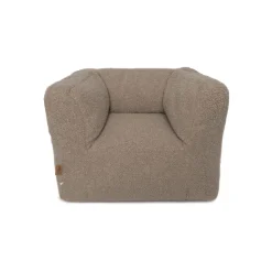 Fauteuil pouf enfant bouclette teddy warm sand