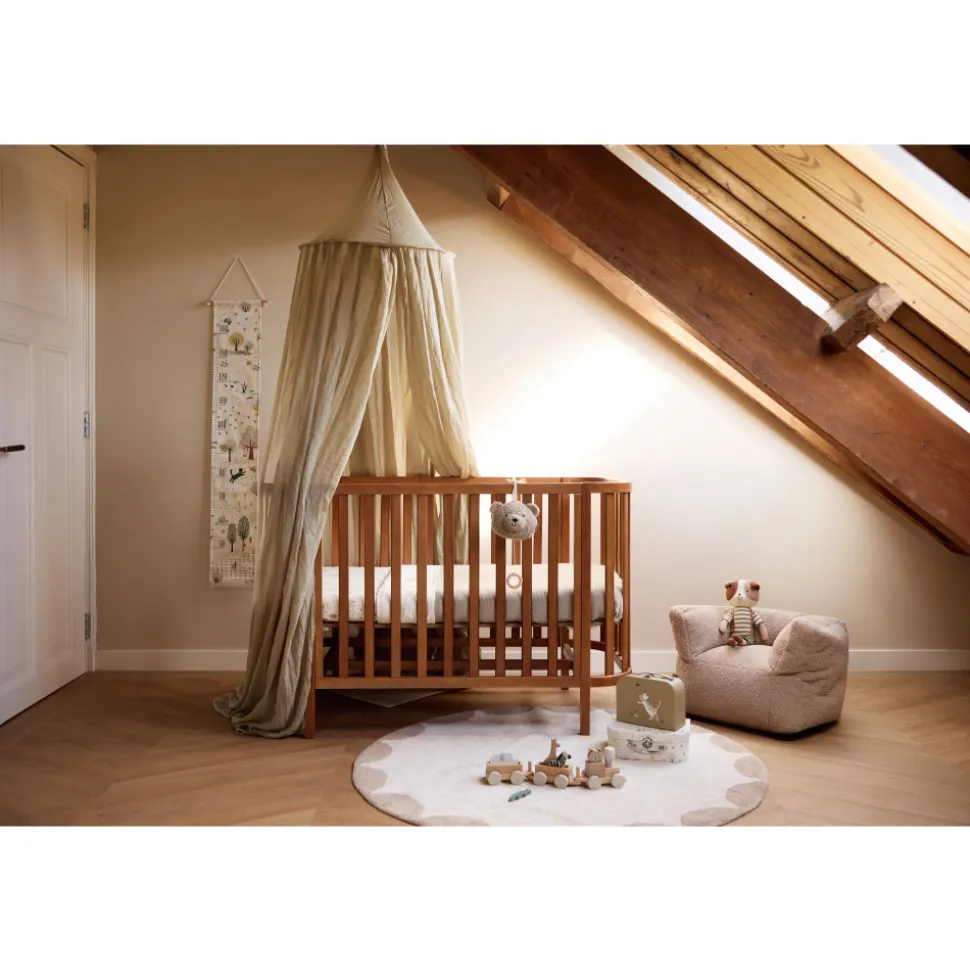 Fauteuil pouf enfant bouclette teddy warm sand