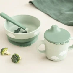 Foodie coffret premier repas happy clouds vert