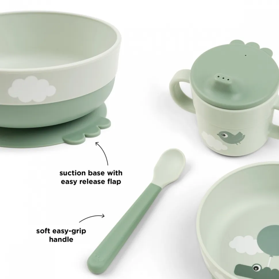 Foodie coffret premier repas happy clouds vert