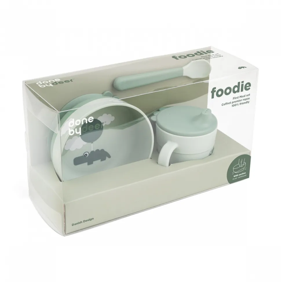Foodie coffret premier repas happy clouds vert