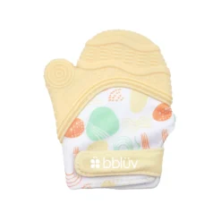 Gant de dentition en silicone souple pour bébé glüv vanille