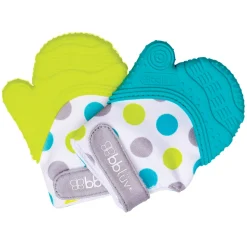 Gant de dentition en silicone souple pour bébé glüv lime