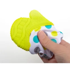 Gant de dentition en silicone souple pour bébé glüv lime