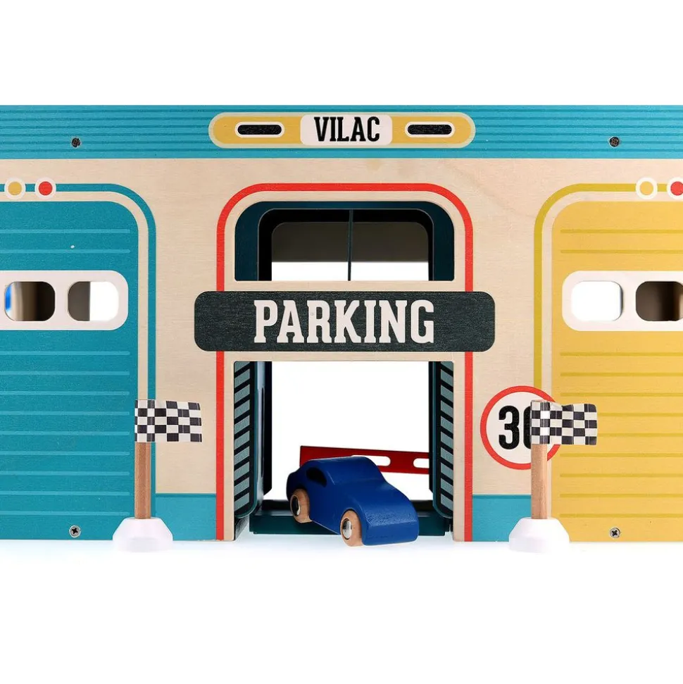 Garage vintage en bois pour enfant vilacity